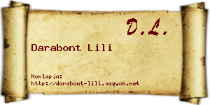 Darabont Lili névjegykártya